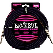 Braided Straight to Straight Instrument Cable 25 ft. Purple/Black