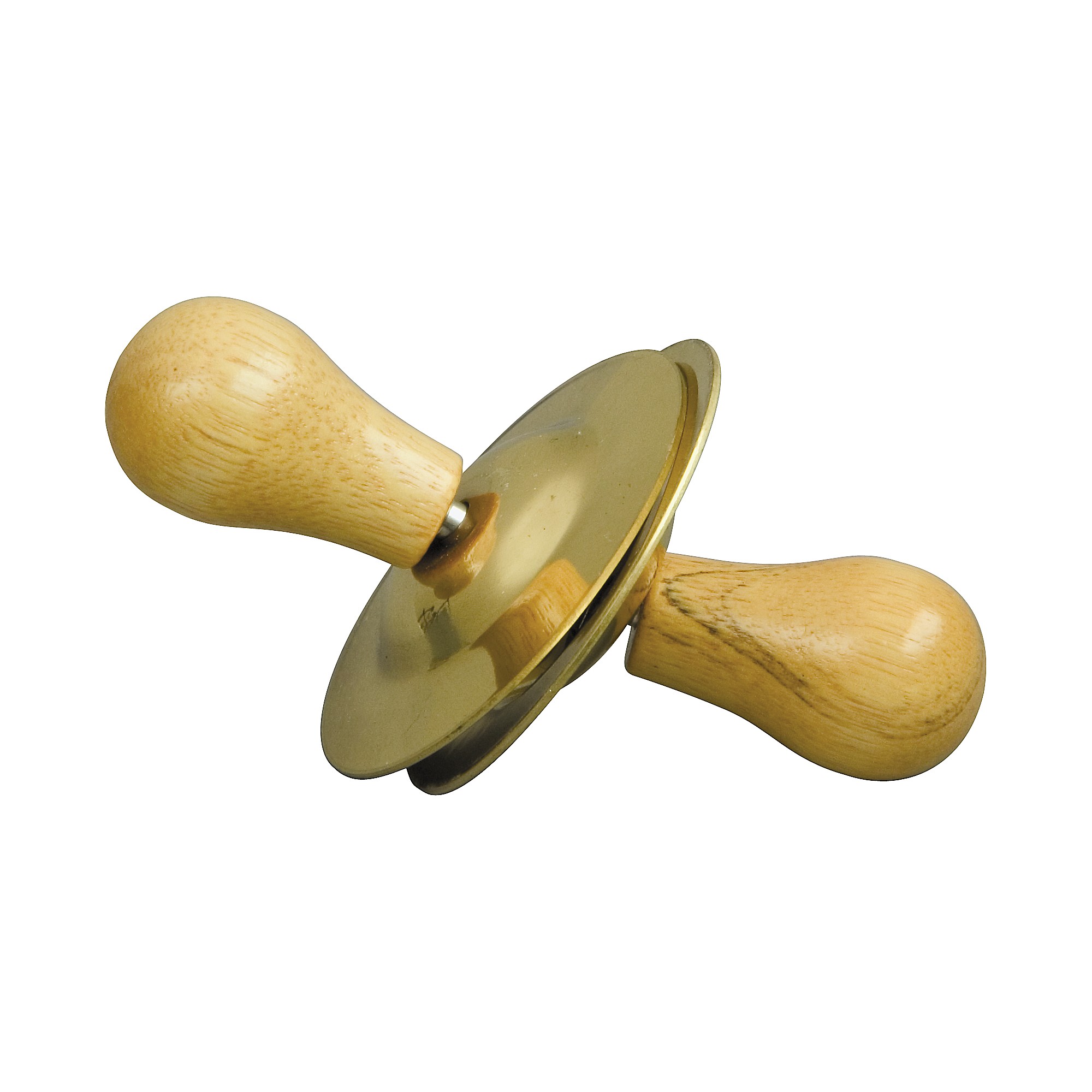 Rhythm Band Brass Cymbals with Knobs Finger Cymbals With Wood Knobs