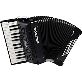 Open Box Hohner Bravo II 48 Accordion with Black Bellows Level 1 Black