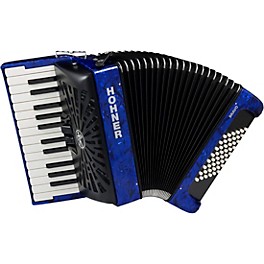 Blemished Hohner Bravo II 48 Accordion with Black Bellows Level 2 Blue 197881162283