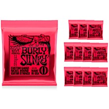 Ernie Ball Burly Slinky Nickelwound Electric Guitar Strings 12 Pack