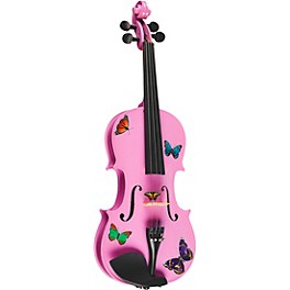 Open Box Rozanna's Violins Butterfly Dream Lavender Series Violin Outfit