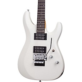 Open Box Schecter Guitar Research C-6 Deluxe with Floyd Rose Trem Electric Guitar Level 1 Satin White