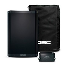QSC CB10 10" 440W Battery-Powered Portable Loudspeaker With Cover & Replacement Battery