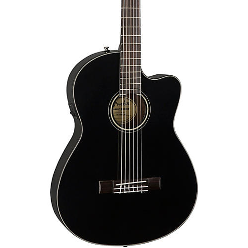Fender CN140SCE with Case Nylon String AcousticElectric Guitar Black