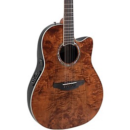 Ovation CS24P Celebrity Series Traditional Plus Mid-Depth Acoustic-Electric Guitar Nutmeg Burled Maple