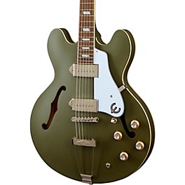 Open Box Epiphone Casino Worn Hollow Body Electric Guitar Level 1 Olive Drab