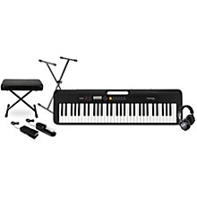 Casio Casiotone CT-S200 61-key Portable Arranger Keyboard with Warm Audio WA-CAB Headphone Package (Pedals/Bench/Stand Included)