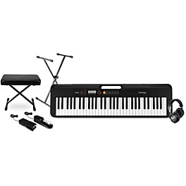 Casio Casiotone CT-S200 61-key Portable Arranger Keyboard with Warm Audio WA-CAB Headphone Package (Pedals/Bench/Stand Inc...