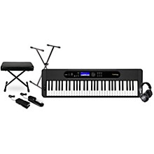 Casio Casiotone CT-S410 61-key Portable Arranger Keyboard with Warm Audio WA-CAB Headphone Package (Pedals/Bench/Stand Included)