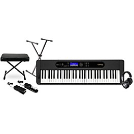 Casio Casiotone CT-S410 61-key Portable Arranger Keyboard with Warm Audio WA-CAB Headphone Package (Pedals/Bench/Stand Inc...