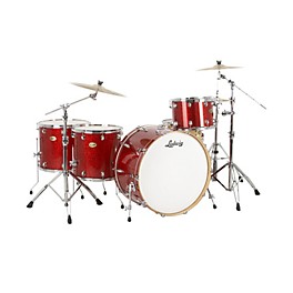 Open Box Ludwig Centennial Zep 4-Piece Shell Pack Level 1 Red Sparkle