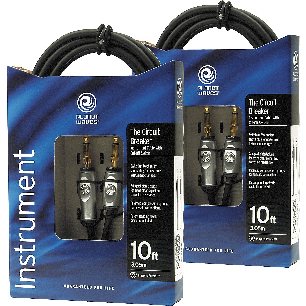 D'Addario Planet Waves Circuit Breaker Cable 10-Foot Buy One Get One