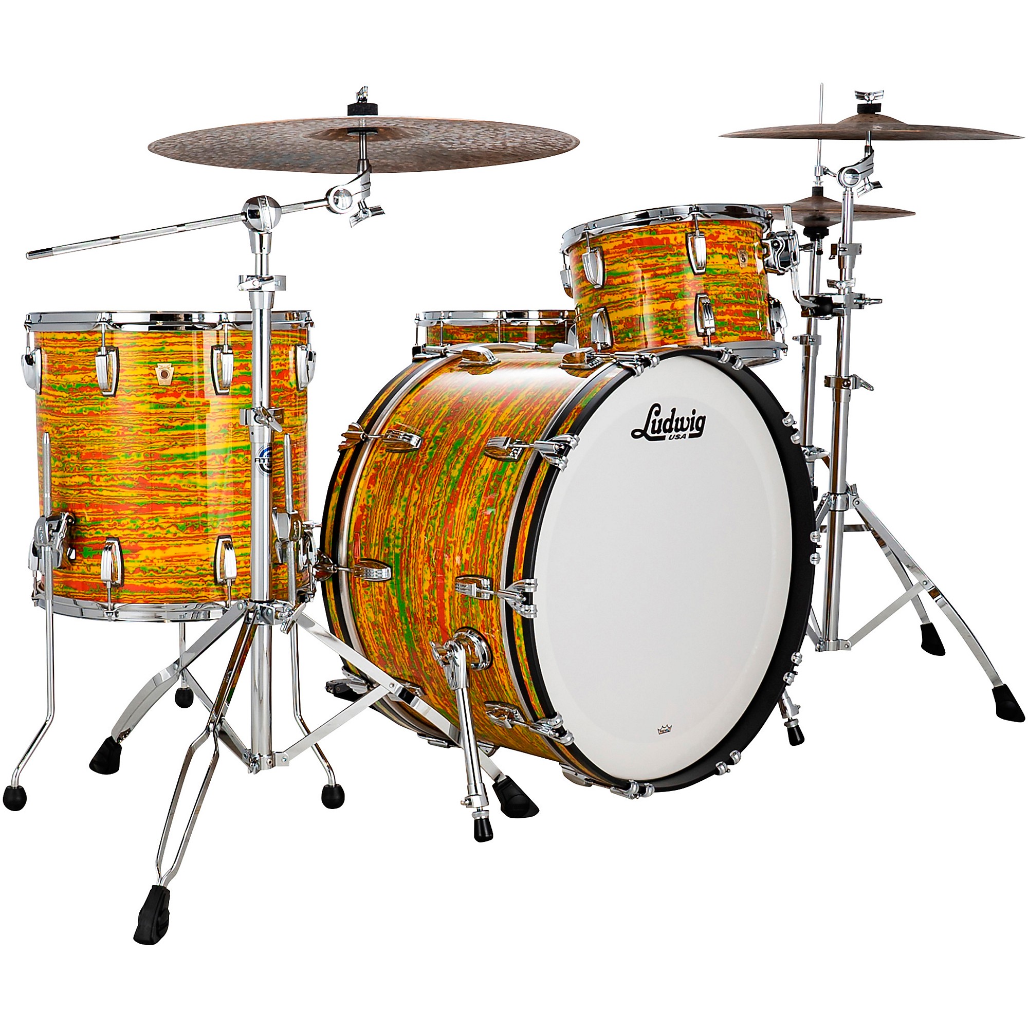 Ludwig Classic Maple 3 Piece Pro Beat Shell Pack With 24 In Bass Drum