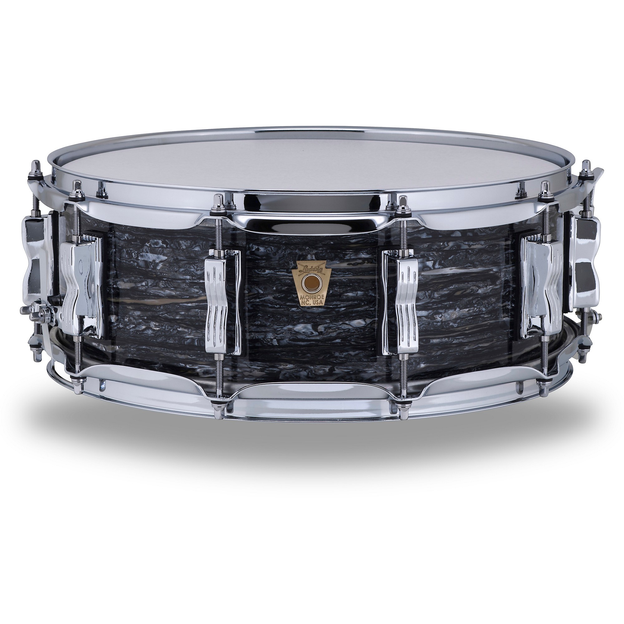 Ludwig Classic Maple Snare Drum 14 x 5 in. Vintage Black Oyster Pearl Guitar Center