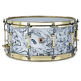 Ludwig Classic Maple Snare Drum White Mosaic With Brass Hardware
