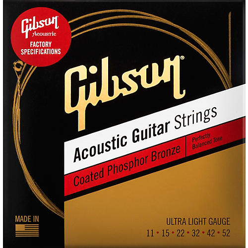 Gibson Coated Phosphor Bronze Acoustic Guitar Strings Guitar Center