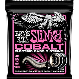 Ernie Ball Cobalt Super Slinky 5-String Electric Bass Strings 40-125 Gauge