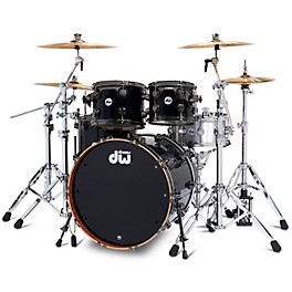 DW Collector's Series 4-Piece Maple/Mahogany Finish Ply Shell Pack with Black Nickel Hardware