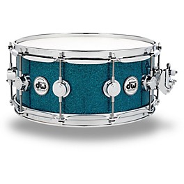 Open Box DW Collector's Series Finish Ply Teal Glass Snare Drum with Chrome Hardware Level 1 14 x 6 in.
