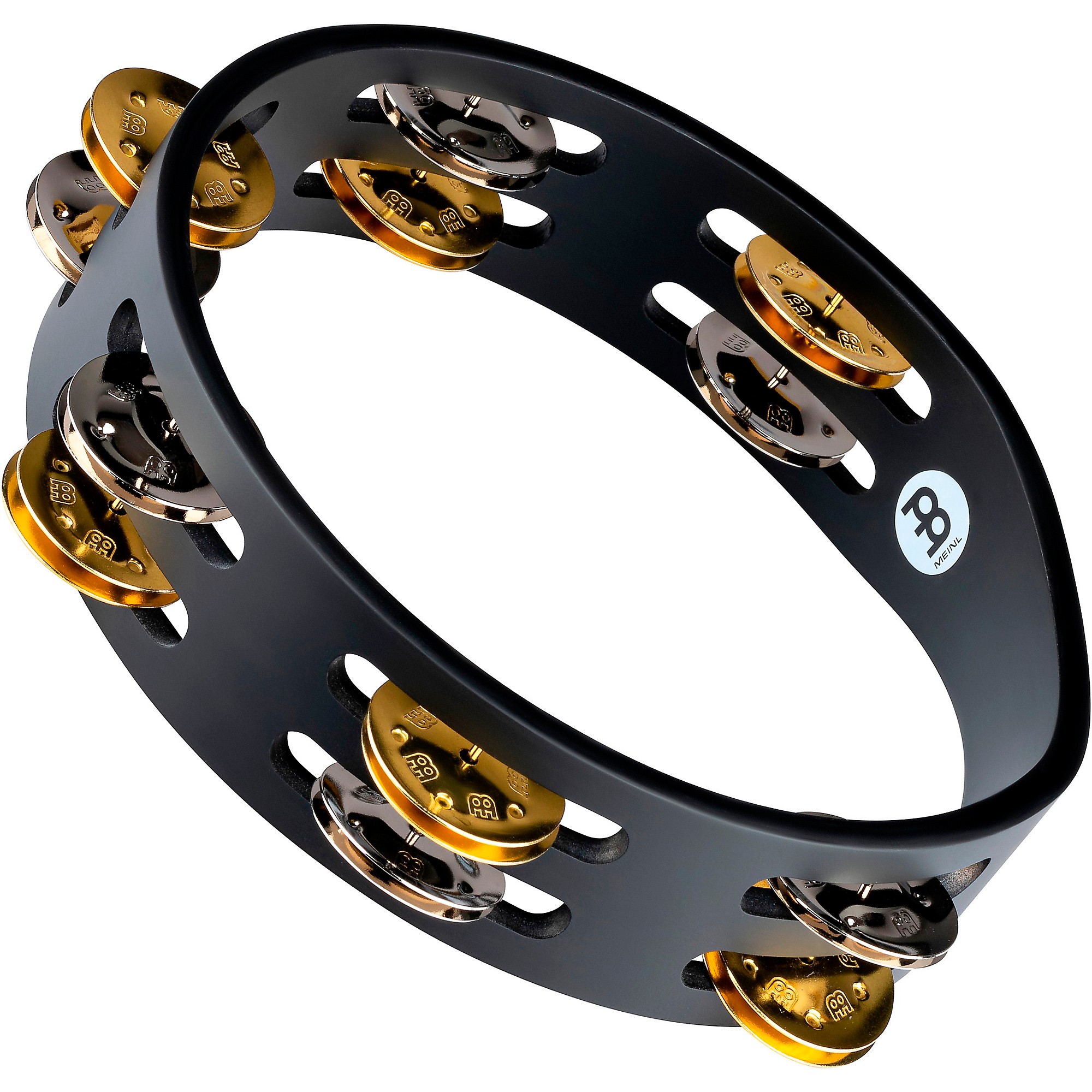 Meinl Compact Wood Tambourine Two Rows Dual Alloy Jingles Guitar Center