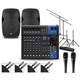Yamaha Complete PA Package With MG12XUK Mixer and Harbinger Vari V1000 Speakers 15" Mains