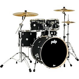 Open Box PDP by DW Concept Maple 5-Piece Shell Pack with Chrome Hardware Level 1 Satin Black