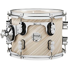Open Box PDP by DW Concept Maple Rack Tom with Chrome Hardware Level 1 10 x 8 in. Twisted Ivory