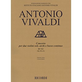 Ricordi Concerto A minor, RV 522, Op. III, No. 8 Ricordi Series Softcover Composed by Antonio Vivaldi