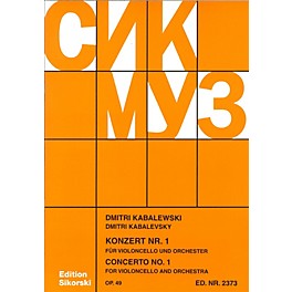 Sikorski Concerto No. 1, Op. 49 (Cello and Piano Reduction) String Series Softcover