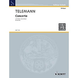 Schott Concerto a 4 Violini senza Basso (4 violins, basso continuo) Schott Series