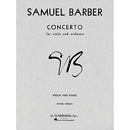 G. Schirmer Concerto for Violin Op 14 with Piano Reduction By Barber