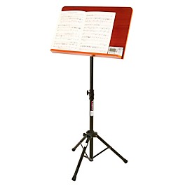 Open Box On-Stage Conductor Stand with Wide Wooden Bookplate