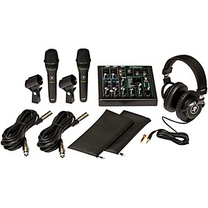 Mackie Content Creator Bundle With ProFX6v3 USB Mixer, EM-89D Dynamic Mics and MC-100 Headphones  