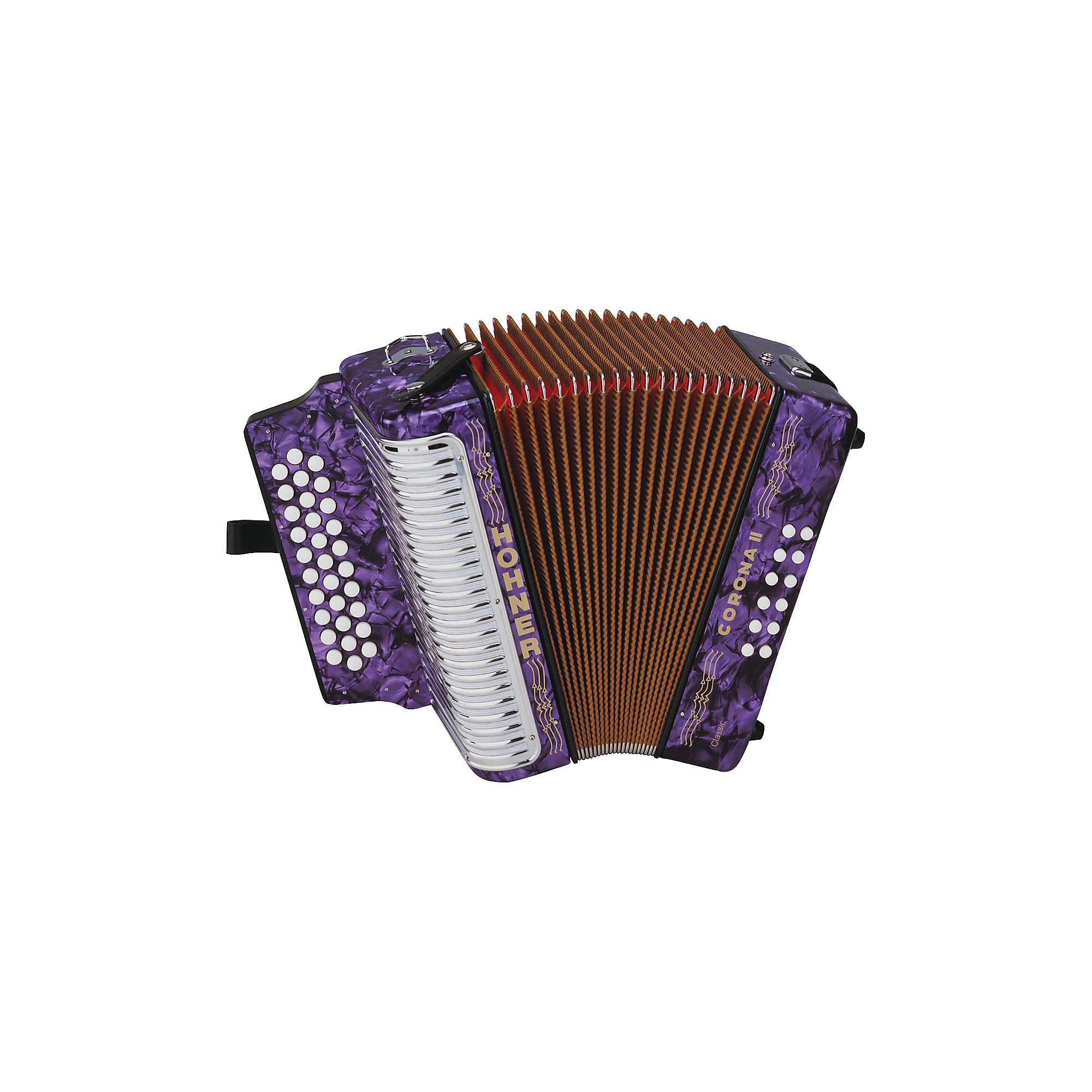 Hohner Corona II Classic GCF Accordion Pearl Purple Guitar Center