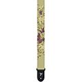 Perri's Cotton Guitar Strap With Screen Printed Design Cream-Butterflys