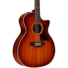 Taylor Custom All Ribbon Mahogany Grand Auditorium Acoustic-Electric Guitar