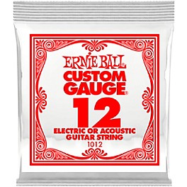 Ernie Ball Custom Gauge 1012 .012GA Single Acoustic or Electric String
