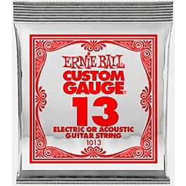 Ernie Ball Custom Gauge 1013 .013GA Single Acoustic or Electric Guitar String