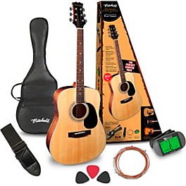 Open Box Mitchell D120PK Acoustic Guitar Value Package Level 1 Natural