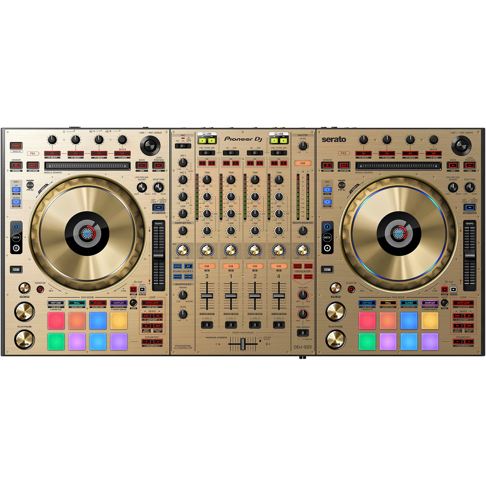 Pioneer DJ DDJ-SZ2 Gold Edition Professional DJ Controller with Serato