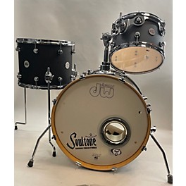 Used DW DDLM2004BL Design Series Frequent Flyer 3-Piece (Missing Snare) Drum Kit