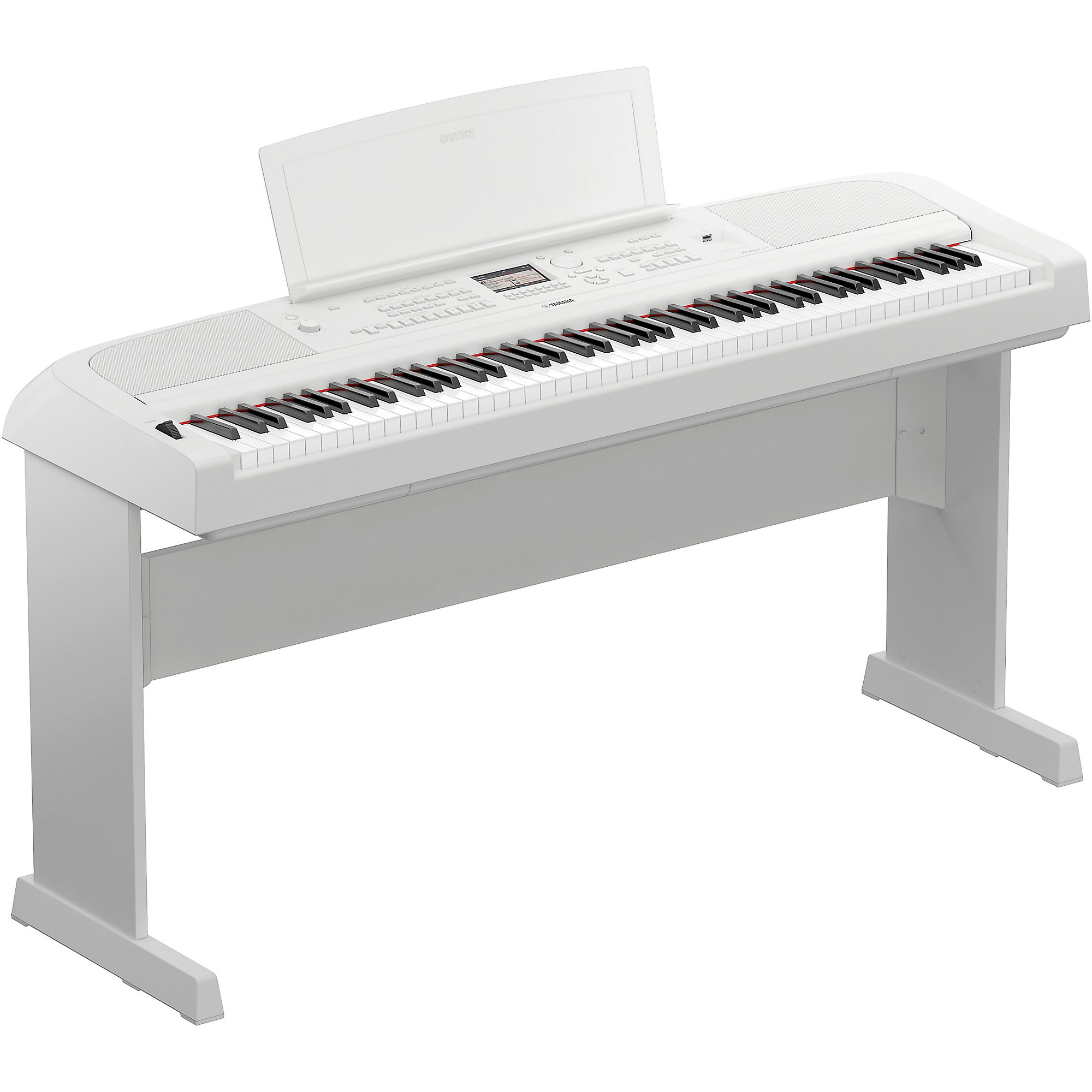 Yamaha DGX670 88Key Portable Grand Piano with Stand White Guitar Center