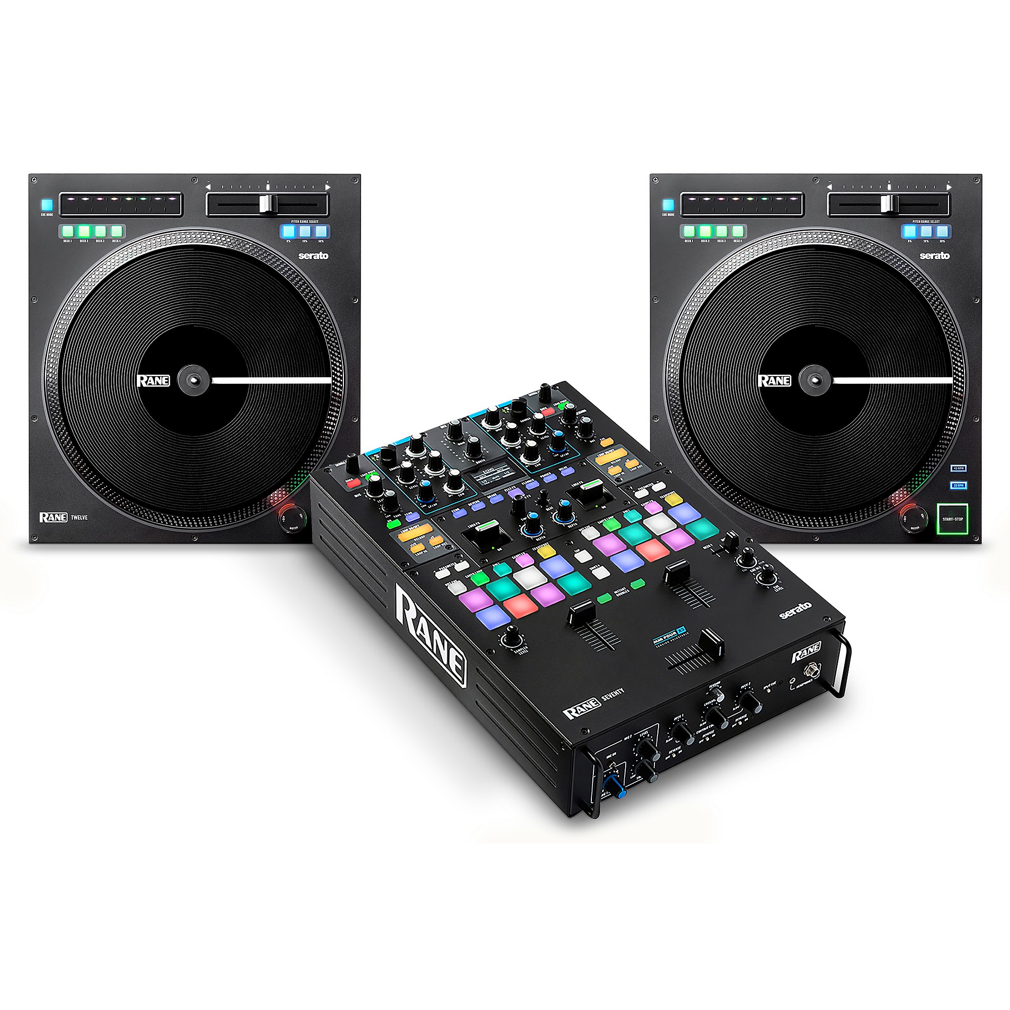 RANE DJ DJ Package with SEVENTY Battle Mixer and TWELVE Motorized