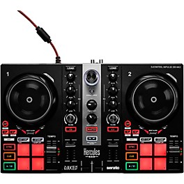 Open Box Hercules DJ DJControl Inpulse 200 MK2 2-Channel DJ Controller for Serato DJ Lite and Djuced Level 1  Black
