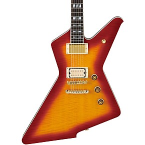 orange electric guitar