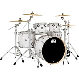 DW DWe Wireless Acoustic-Electronic Convertible 5-Piece Drum Set Bundle With 22" Bass Drum, ... Finish Ply White Marine Pearl