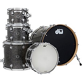 DW DWe Wireless Acoustic-Electronic Convertible 5-Piece Shell Pack With 22" Bass Drum Finish Ply Black Galaxy