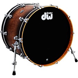 DW DWe Wireless Acoustic/Electronic Convertible Bass Drum 22 x 16 in. Exotic Curly Maple Black Burst