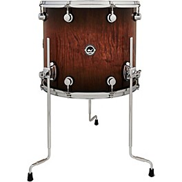 DW DWe Wireless Acoustic/Electronic Convertible Floor Tom with Legs 16 x 14 in. Exotic Curly Maple Black Burst
